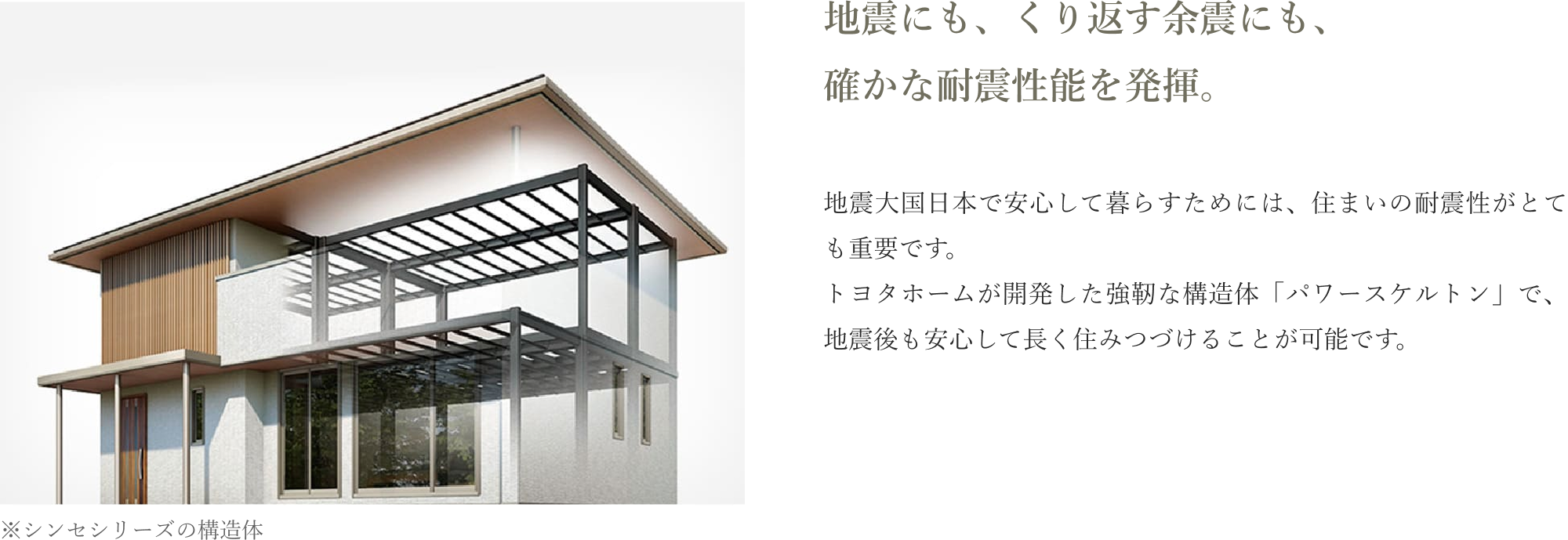 地震にも、くり返す余震にも、確かな耐震性能を発揮。