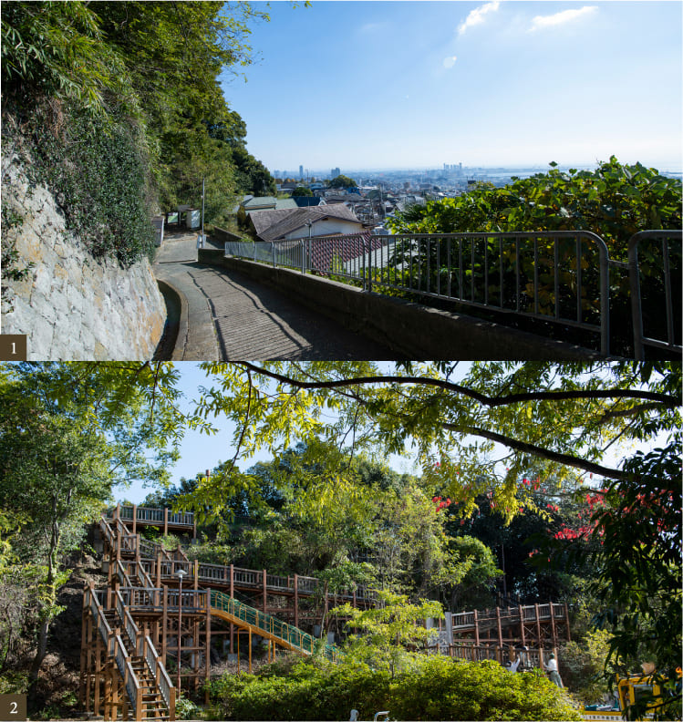 青谷道登山口 灘丸山公園
