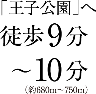 「王子公園」へ徒歩9分～10分（約680m～750m）