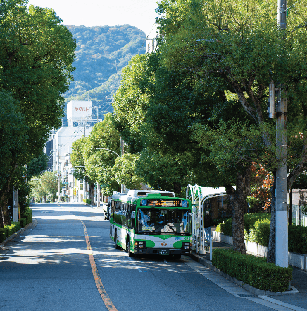 「野崎通3丁目」バス停 徒歩4分～5分