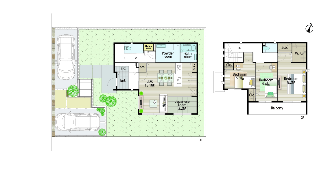 トリヴェール和泉はつが野 メグリエコート　モデルハウスの間取り図